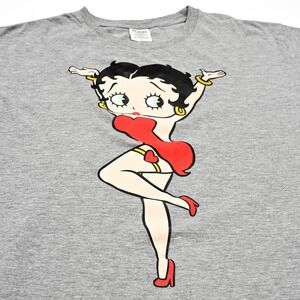 Betty‎ Boop Gray Adult Large Short Sleeve T-Shirt Cartoon Classic Marilyn Monroe